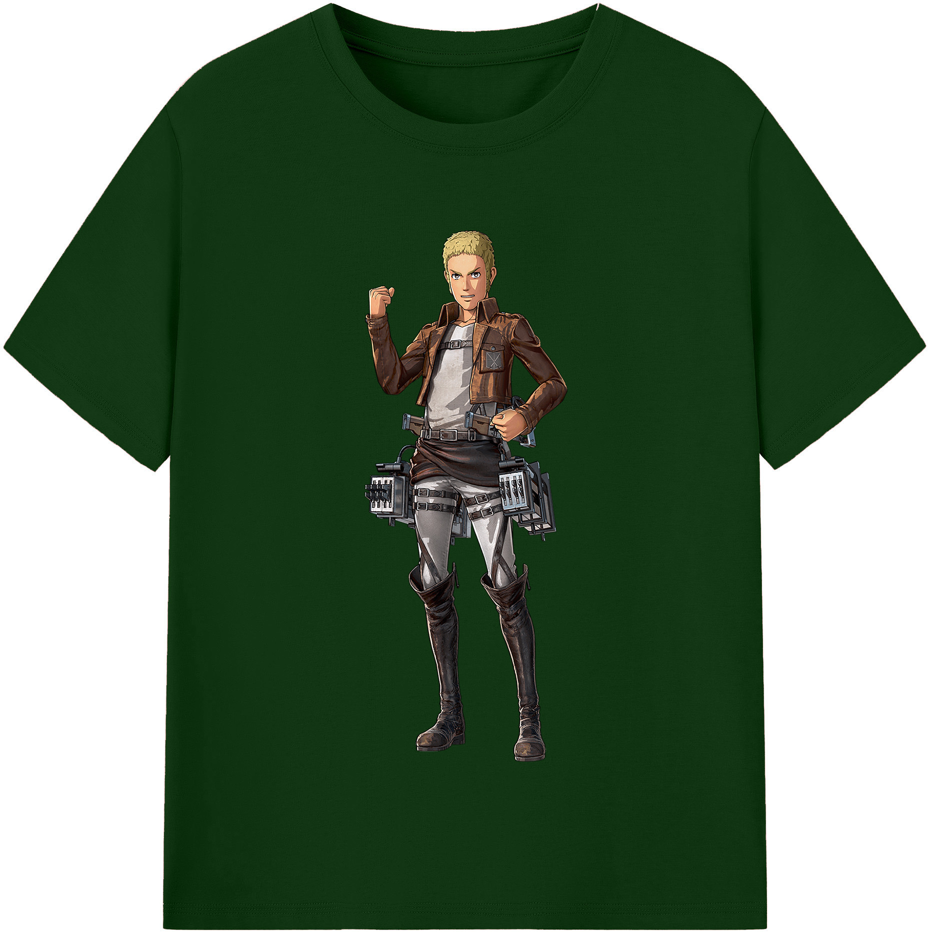（画像用） 進撃の巨人 ライナー・ブラウン Attack on Titan Reiner Braun 綿100％半袖Tシャツ（フロントプリント）